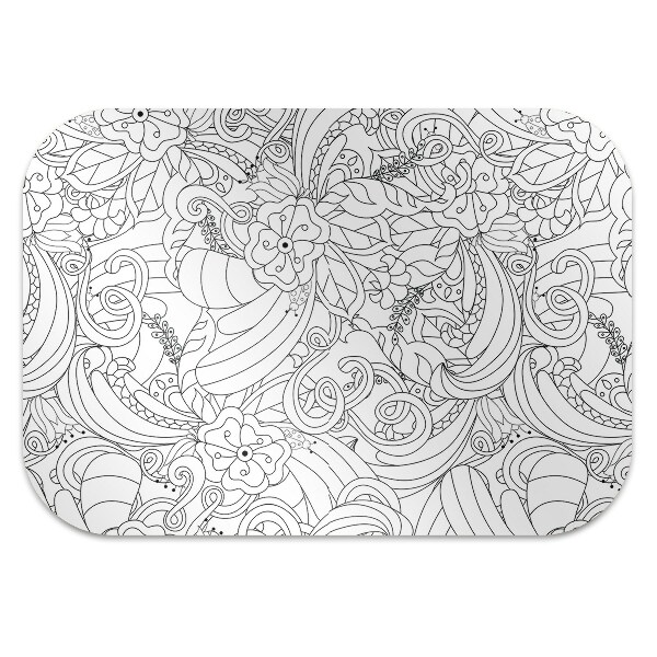 Bürostuhlunterlage Doodle-Muster