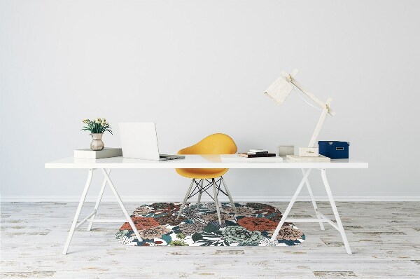 Stuhlmatte Retro-Blumen