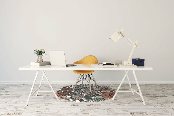 Stuhlmatte Retro-Blumen