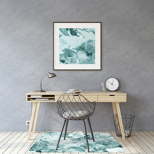 Bodenschutzmatte Blaue Blumen