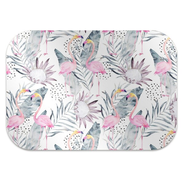 bodenschutzmatte bürostuhl Flamingos