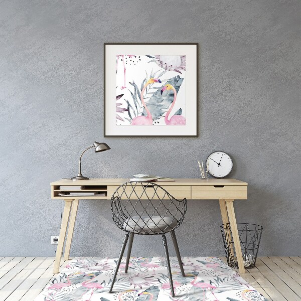 bodenschutzmatte bürostuhl Flamingos