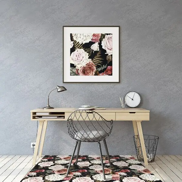 Bürostuhlunterlage Barockblumen