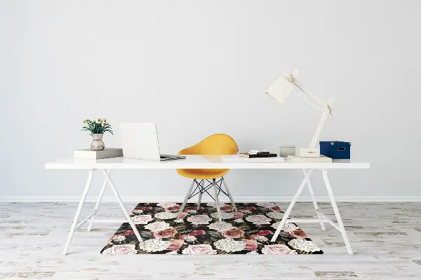 Bürostuhlunterlage Barockblumen