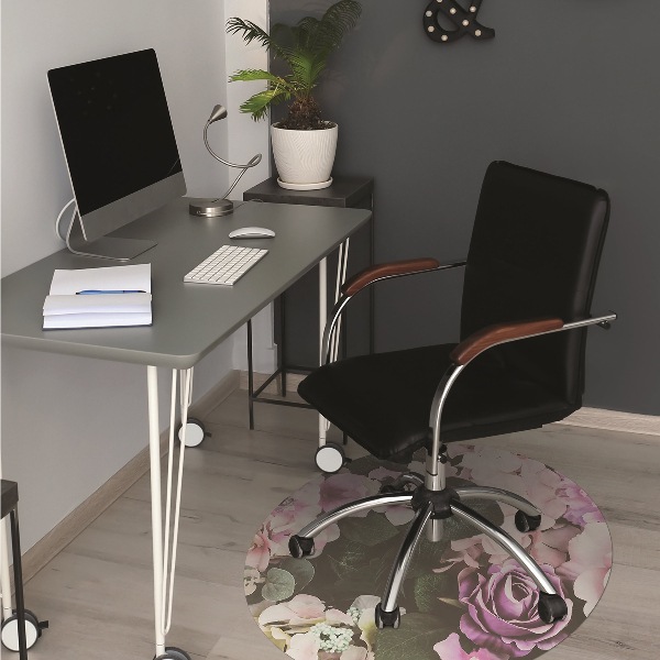 bodenschutzmatte schreibtischstuhl Barockblumen