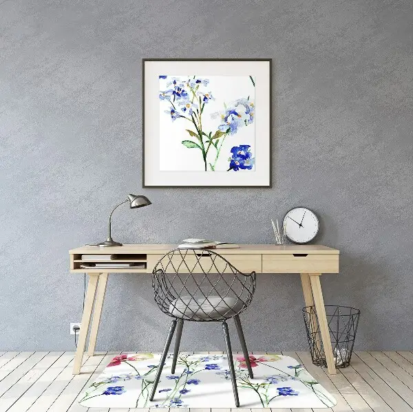 bodenschutzmatte bürostuhl Lackierte Blumen