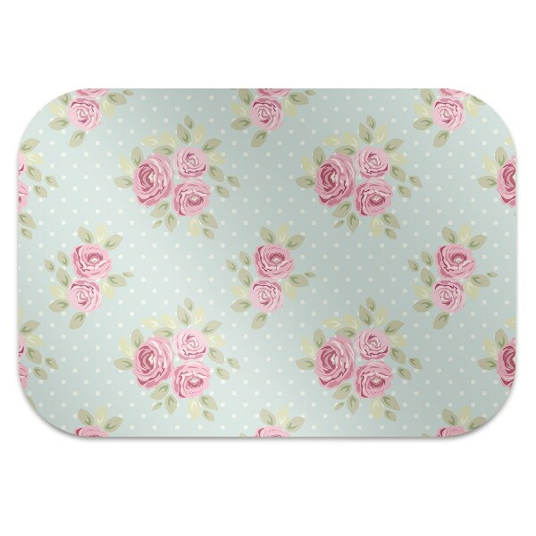 Stuhlmatte für Hartböden Rosa Blumensträuße