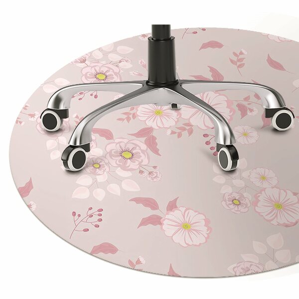Stuhlunterlage Kleine rosa Blumen