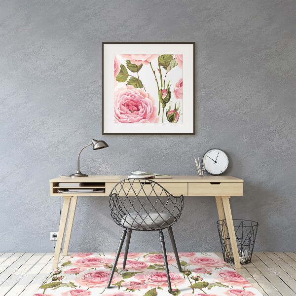 Stuhlmatte für Hartböden Schöne Rosen