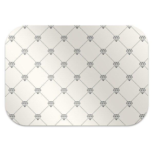 Bodenschutzmatte Muster in Diamanten