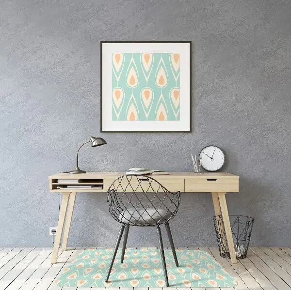 Stuhlmatte Retro-Muster