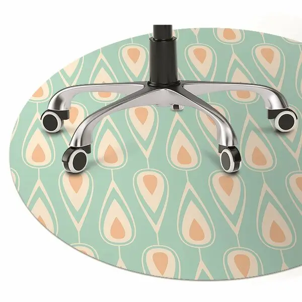 Stuhlmatte Retro-Muster
