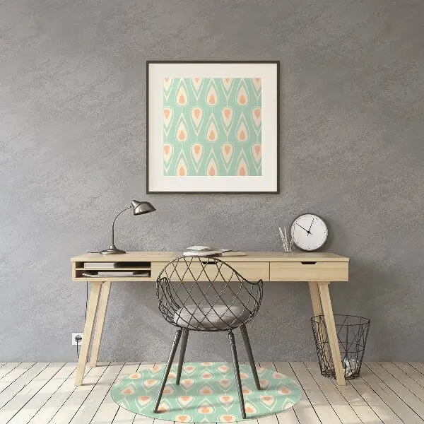 Stuhlmatte Retro-Muster