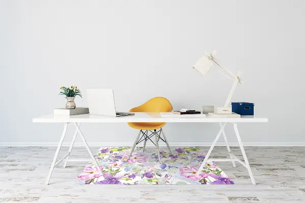 bodenschutzmatte bürostuhl Lilane Blumen