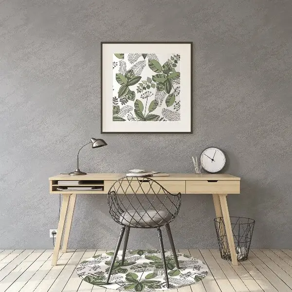 bodenschutzmatte bürostuhl Botanisches Muster