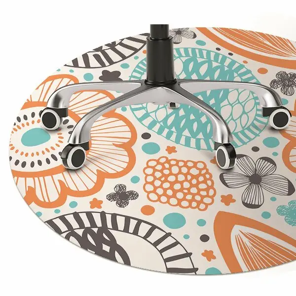 Stuhlmatte für Hartböden Pastellblumen
