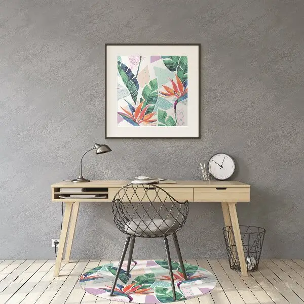 bodenschutzmatte bürostuhl Tropische Flora.