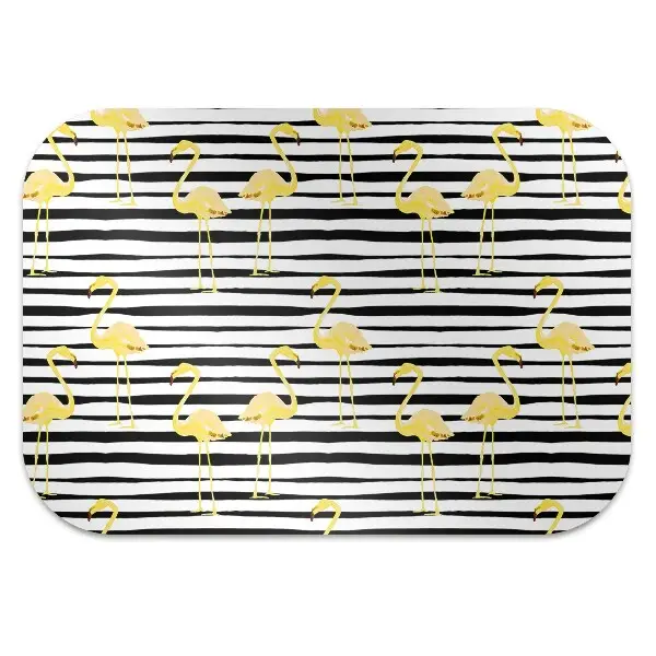 Stuhlmatte für Hartböden Goldene Flamingos