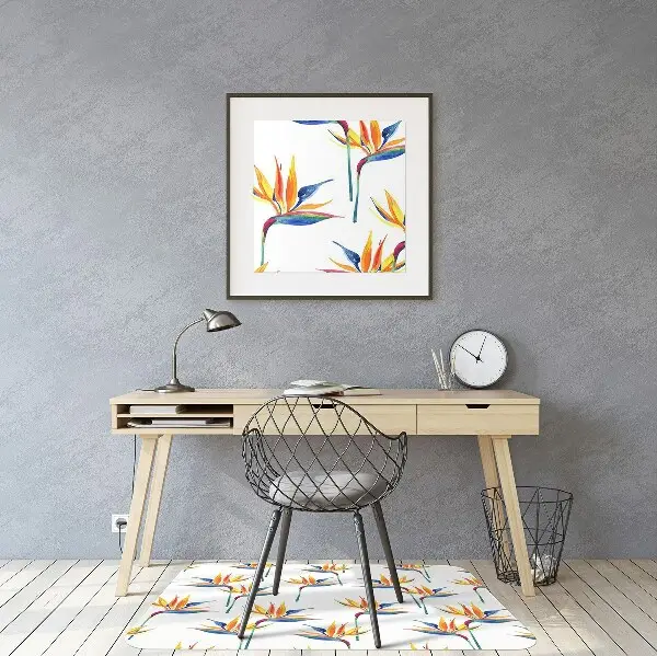 Stuhlmatte Farbenfrohe Blumen