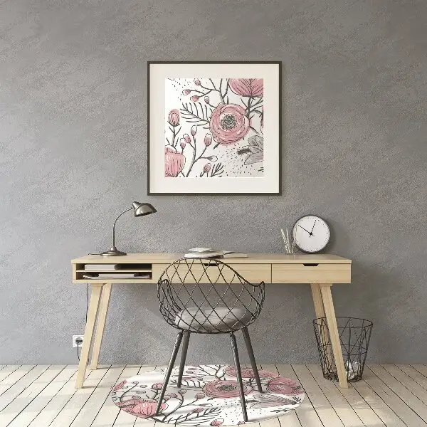 Bodenschutzmatte Pastellrosenkunst