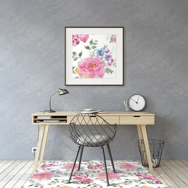 Stuhlmatte Pinke Blumen