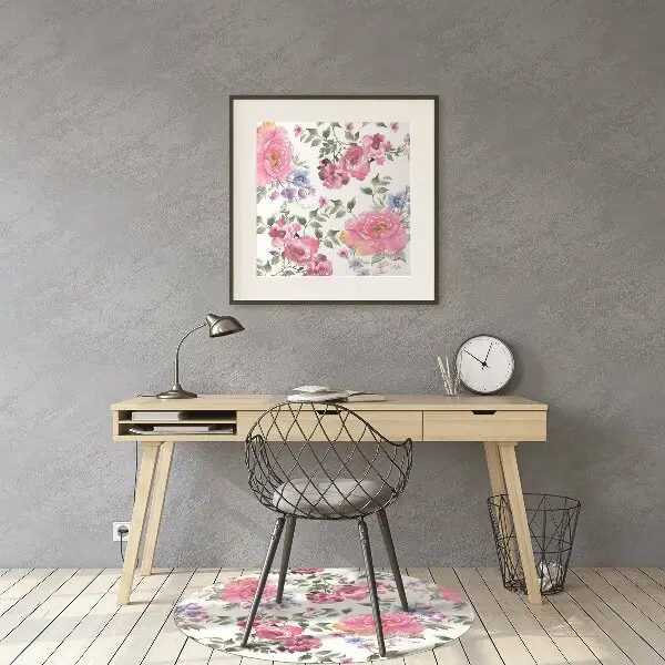 Stuhlmatte Pinke Blumen