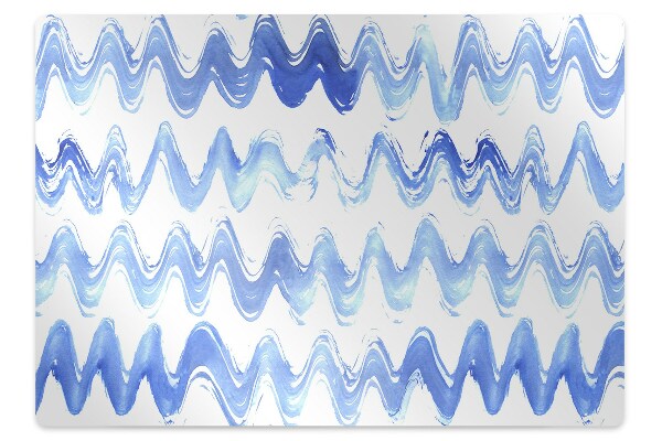 bodenschutzmatte schreibtischstuhl Aquarellwellen.