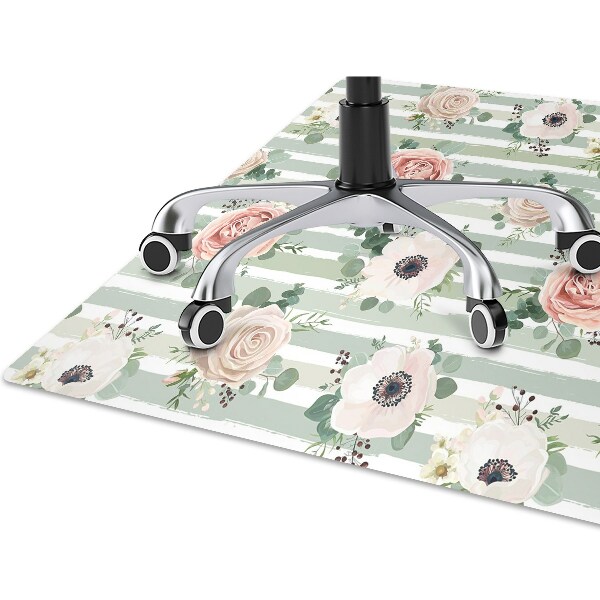 bodenschutzmatte schreibtischstuhl Gestreifte Rosen