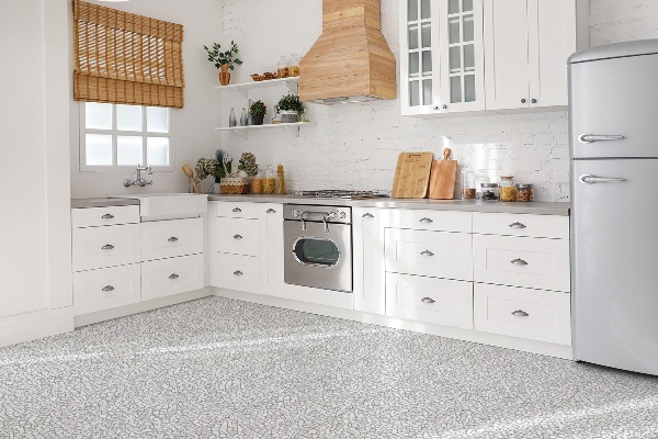 Vinyl wand boden fliesen Graues Mosaik