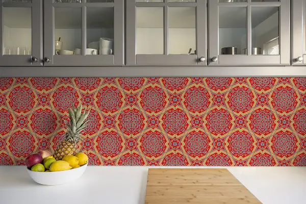 Vinyl wand boden fliesen Arabisches Blumenmuster