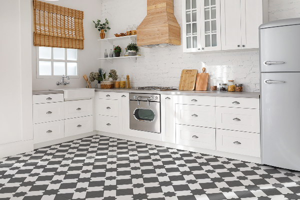 PCV fliesen Geometrisches graues Muster