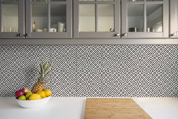 Vinyl fliesen selbstklebend Geometrische Linien