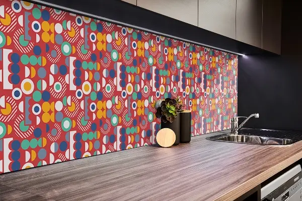 Wandverkleidung paneel Geometrisches Vintage -Muster