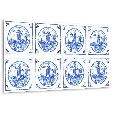 Wandverkleidung paneel Windmühle im Azulejos -Stil