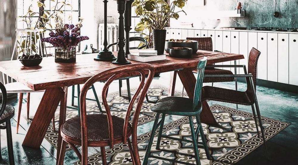 Vinylmatte für das Esszimmer